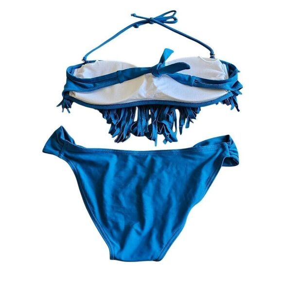 Royal blue 2pc bikini set Sz L - Picture 2 of 4